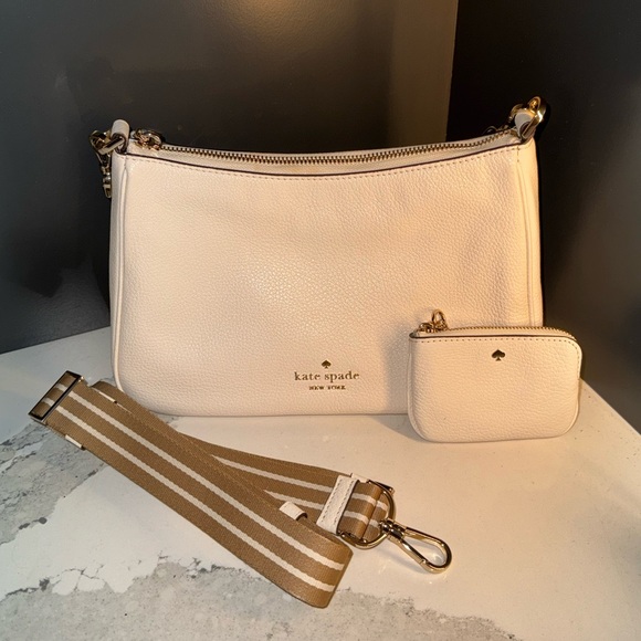 kate spade Handbags - Kate Spade Ivory Shoulder Bag with Coin Pouch